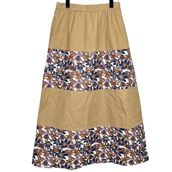 NEW Sachin + Babi Tan and Floral Jacquard Maxi Skirt Size 12 - Picture 5 of 14